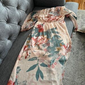 Express Floral Dress with Ruffle Details